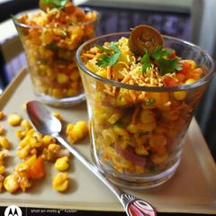 A picture of Mexican Corn Bhel.