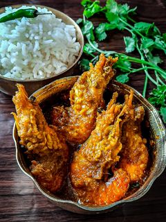 প্রণ কারি (prawn curry recipe in Bengali) রেসিপির প্রধান ছবি