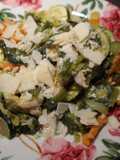 Zucchini y calabaza, apuerreados y bacalaoados