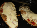 Berenjena rellena con soja texturizada