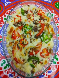 صورة لوصفة مكرونة بيتزا 🍕