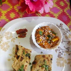 Coriander levaves paratha A picture of Coriander levaves paratha.
