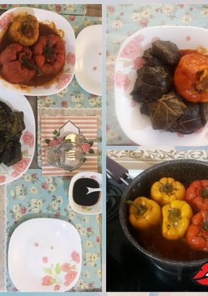 عکسی از دستور دلمه فلفل دلمه ای