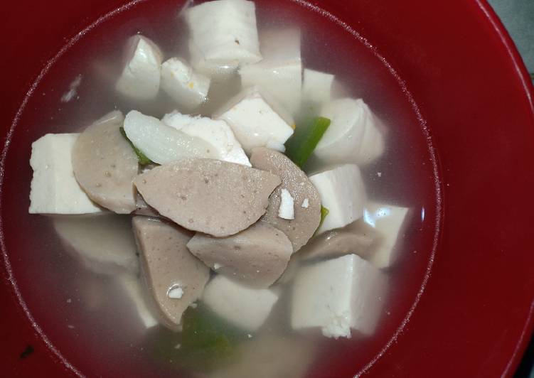 Sop Tahu baso no ribet