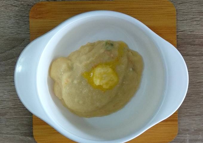 Anti Ribet, Buat Bubur telur sayur kuah santan mpasi 6 bulan Praktis