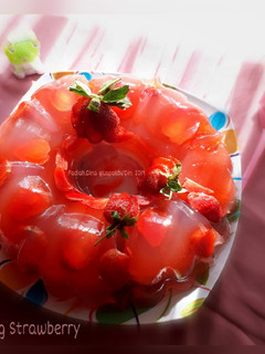 Foto resep Puding Strawberry