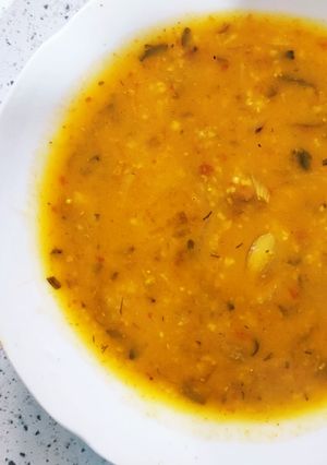 عکسی از دستور سوپ با کدو حلوایی خودم پز