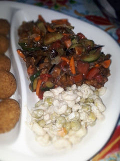 صورة لوصفة مقبلات باذنجانية ومعكرونيا 😋