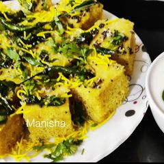 Instant Besan Dhokla A picture of Instant Besan Dhokla.