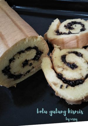 Foto resep Bolu gulung kismis (metode all in one)