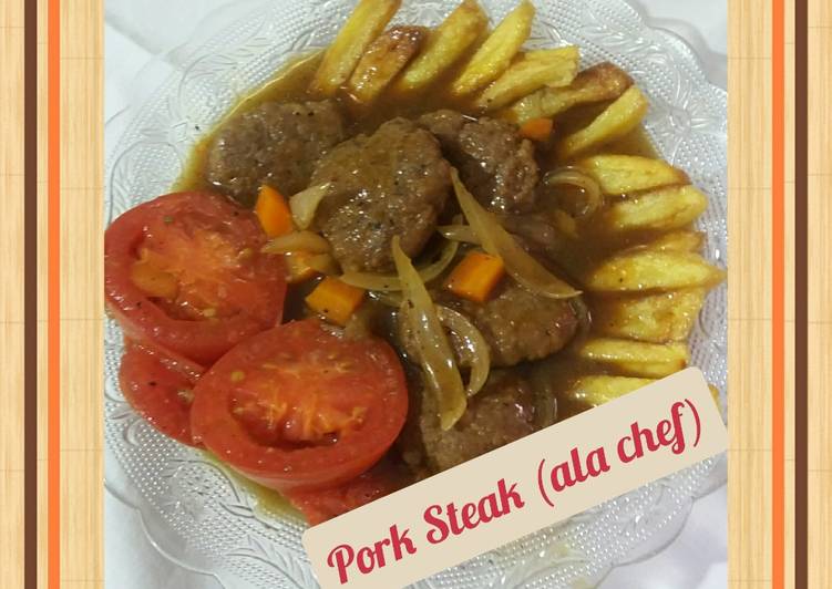 Resep Pork Steak (ala chef), Lezat