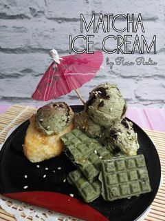 Foto resep Matcha Ice Cream with Cookies