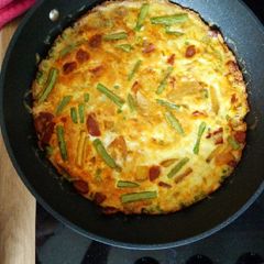 Chorizo and vegetable Fritatta A picture of Chorizo and vegetable Fritatta.