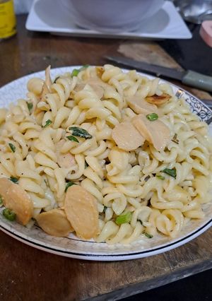 Foto resep Makaroni Spiral Carbonara Keju