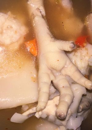 Foto resep Pangsit rebus kuah ceker