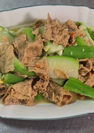 絲瓜豆皮炒蛋 的食譜成品照片