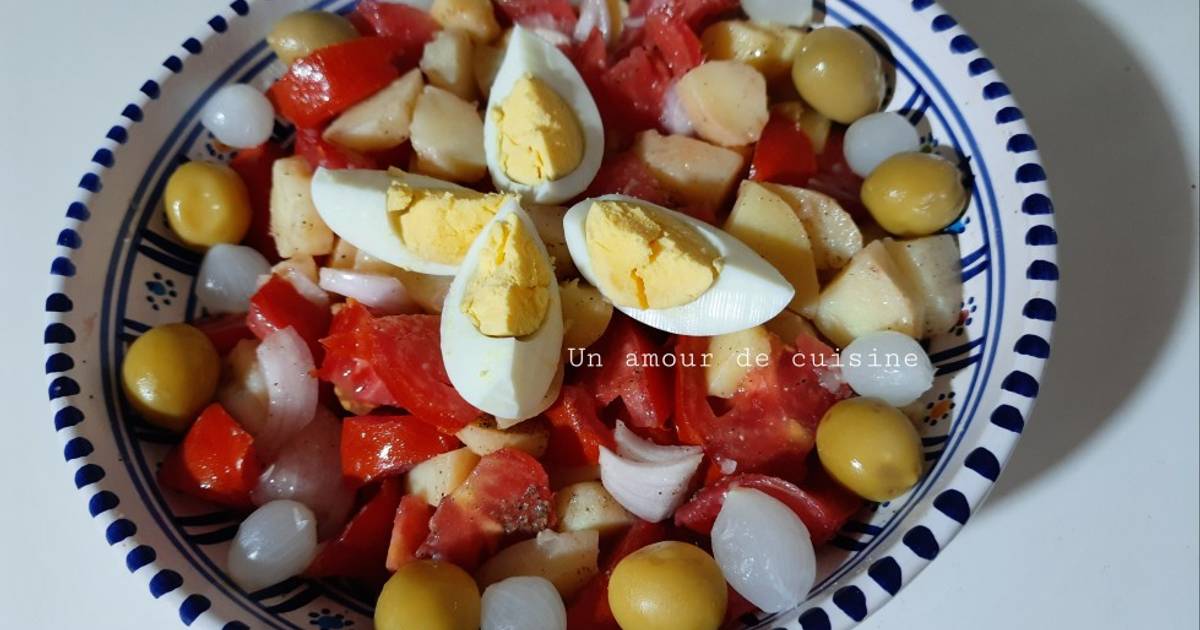 Salade pommes de terre tomates 🍴 de Un amour de cuisine - Cookpad
