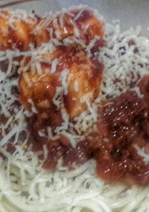 Foto resep Spaghetti with Seafood Meatball