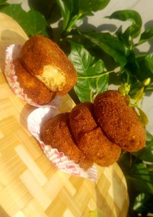 A picture of Yam patties.