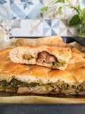 Focaccia Pizza with Broccoli Rabe and Sausage