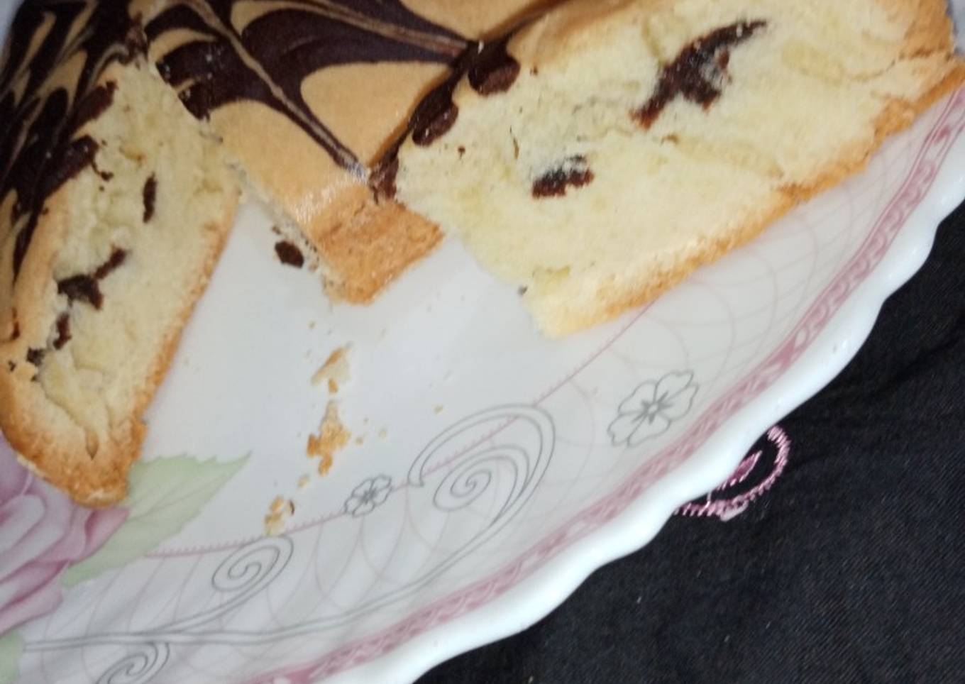 Choco marble cake in pateela