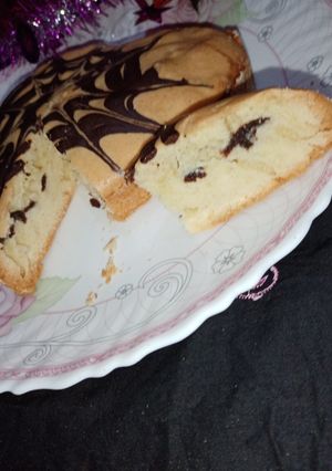 A picture of Choco marble cake in pateela.