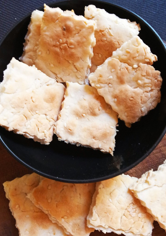 Una foto de Galletitas saladas con sésamo, sin gluten y sin huevo