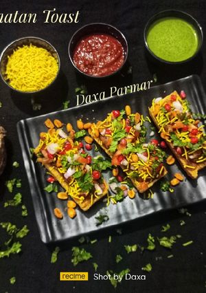 A picture of Kutchi Tanatan Toast.