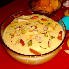 A picture of Aamrakhand or Mango shrikhand.