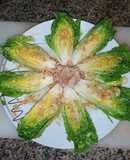 Cogollos de lechuga fritos