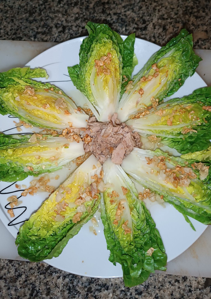 Una foto de Cogollos de lechuga fritos