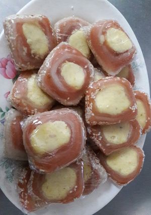 Hình của món Bánh nếp cuộn.