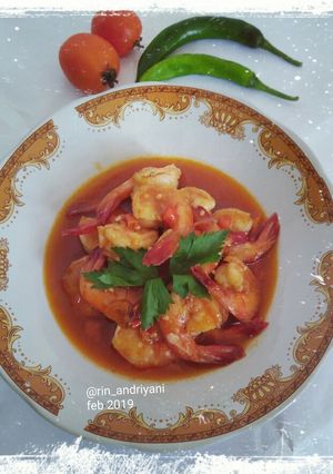 Foto resep Udang Saus Pedas