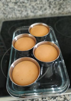 Una foto de Flan de papaya sin azúcar