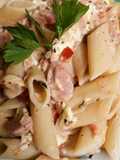 Pasta cremosita con Hot Dog 🇵🇪