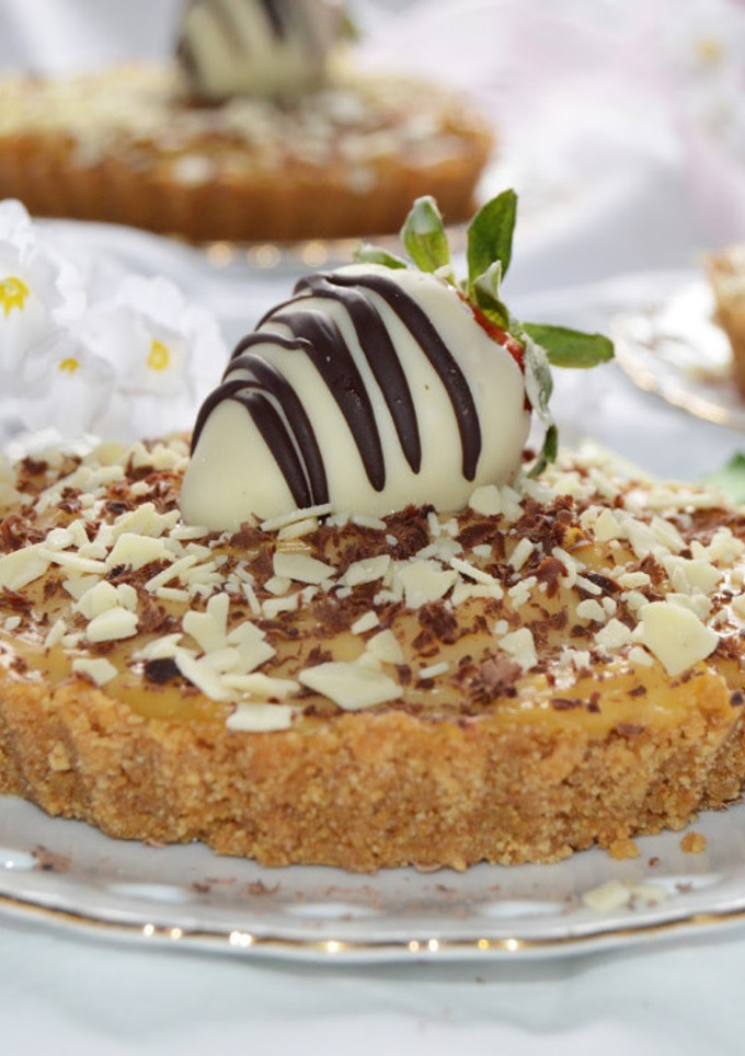Una foto de Tartaletas de crema pastelera (sin horno)