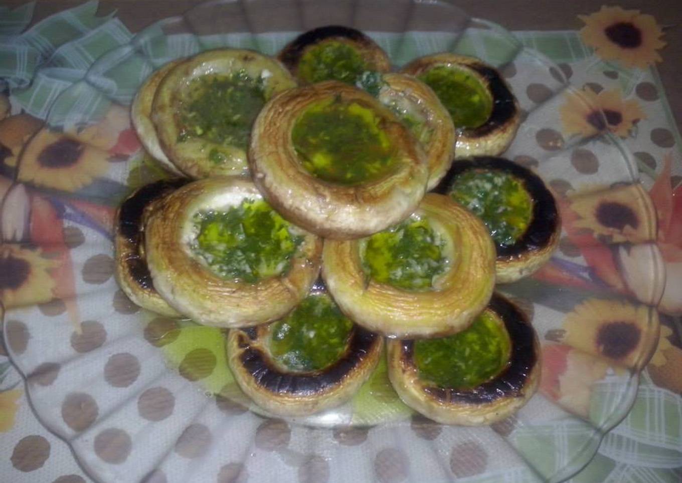 Cazuelitas de champiñones en vinagreta