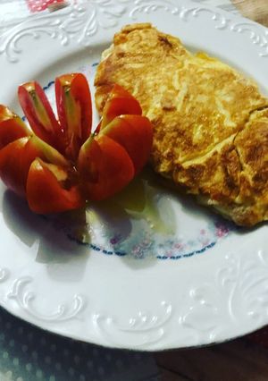 Foto principal de Tortilla francesa rellena de bacon y queso