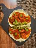 Tacos de camarones a la diabla