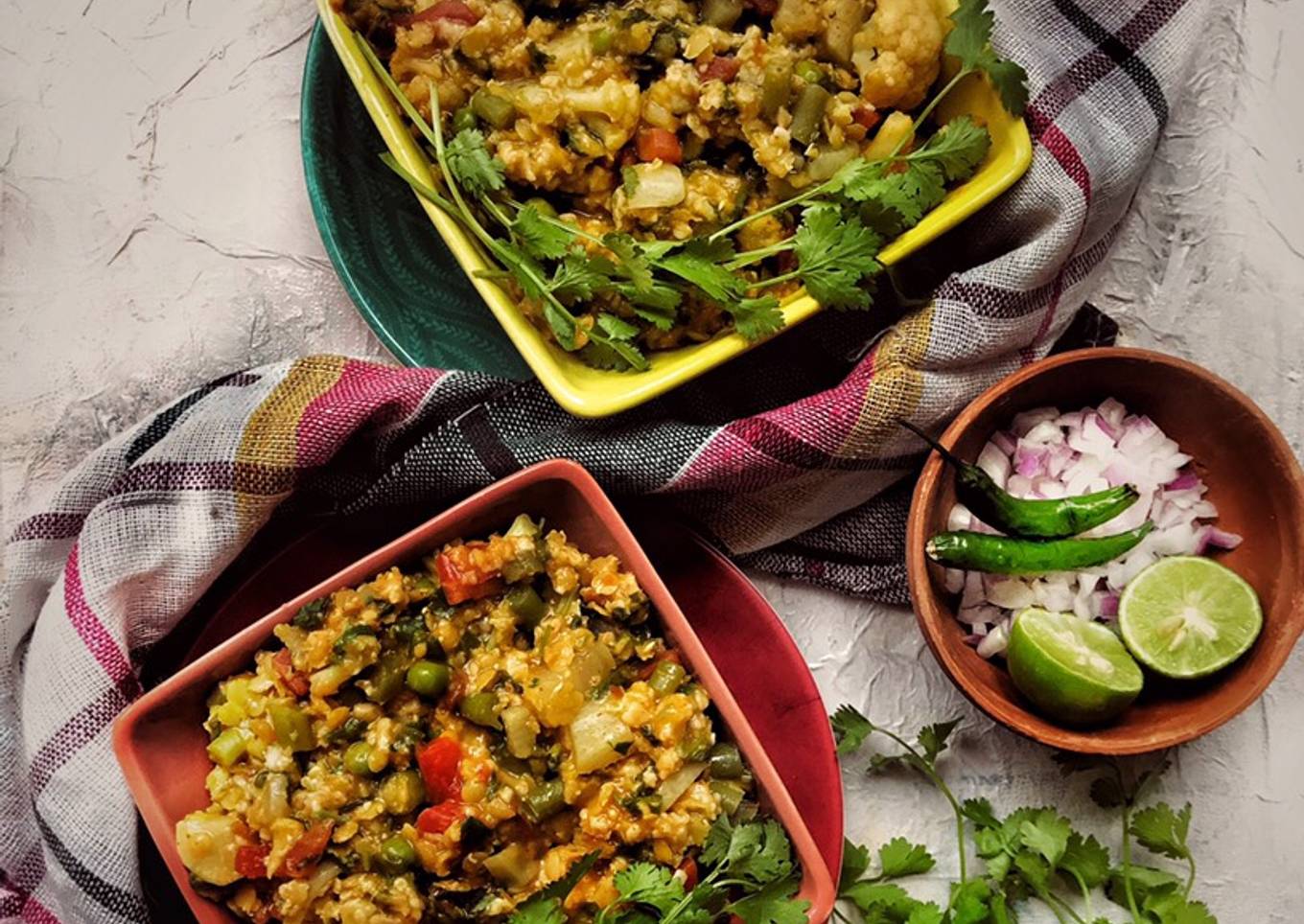 Oats lentils spinach vegetables khichdi