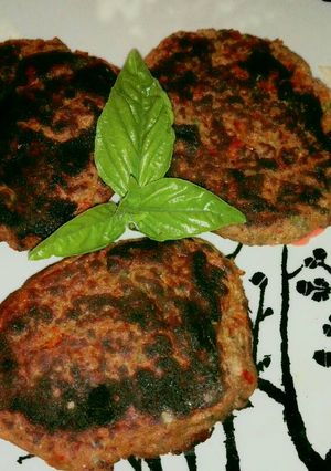 Una foto de Hamburguesas de berenjena 🍆 bien sabrosas!