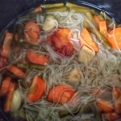 A picture of Vermicelli and Veggie Soup.