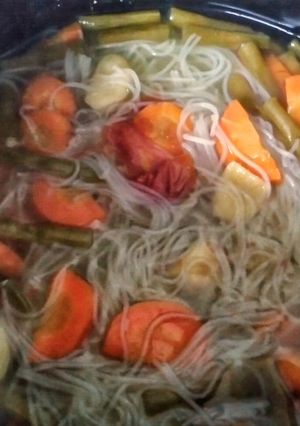 A picture of Vermicelli and Veggie Soup.
