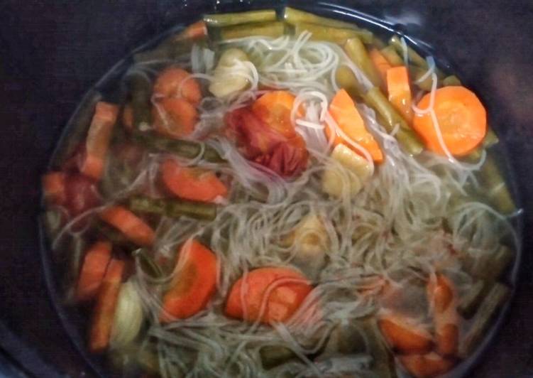 Simple Way to Prepare Award-winning Vermicelli and Veggie Soup