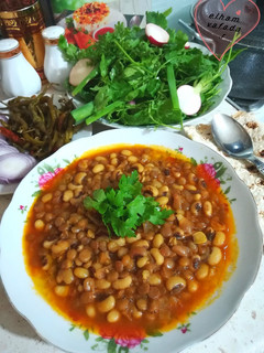 عکسی از دستور خوراک لوبیا عدس الهام پز