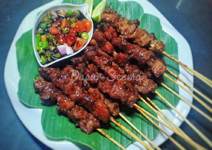 Wajib coba! Resep  buat Sate Manis Daging Sapi Khas Palembang untuk Idul Fitri dijamin gurih