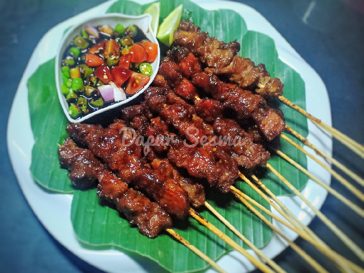 Ternyata ini lho! Cara  buat Sate Manis Daging Sapi Khas Palembang sajian Idul Fitri dijamin enak