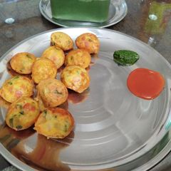 A picture of Jackfruit Flour Paniyaram (with less oil).