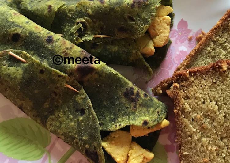 Steps to Prepare Homemade Healty Palak wraps with Paneer Stuffing