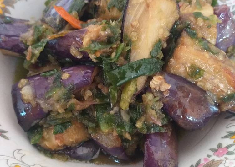 INI DIA! Cara Membuat Sambel terong cabe ijo